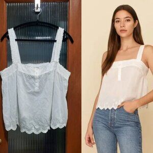 Reformation Blue Jay Cotton Top, Size XL